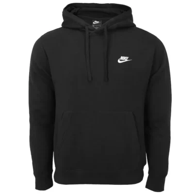 Blusão de Moletom Nike Sportswear Club com Capuz – Preto