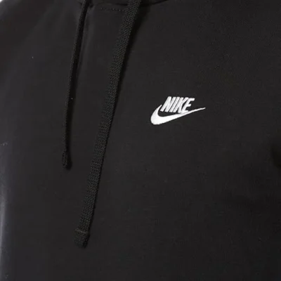 Blusão de Moletom Nike Sportswear Club com Capuz – Preto